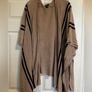 Tan shawl with black stripes